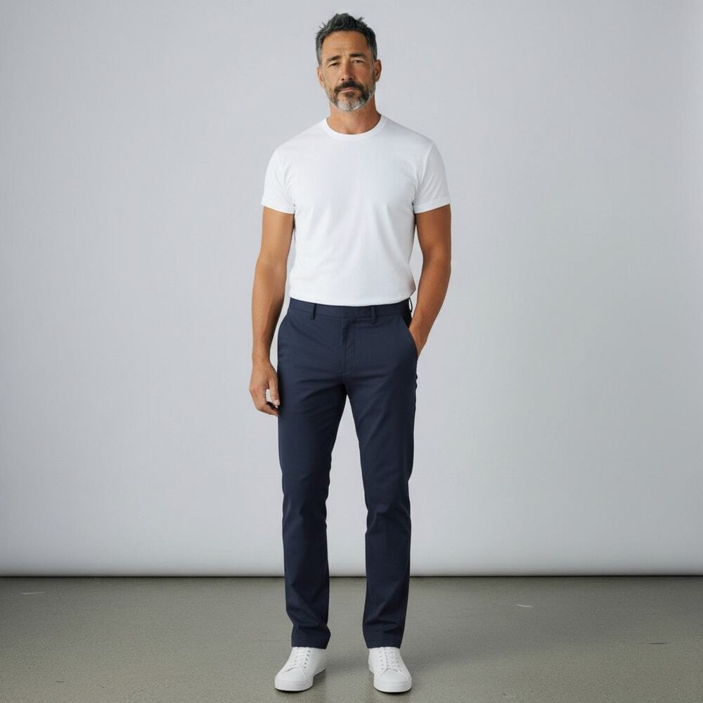 Walter Hagen Golf Pants Blue Mens 34x32 Performance Flat Front
